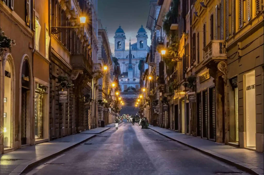 High-End Shopping in Rome Via Dei Condotti, Rome The Roman Journal, Roman Road Travel